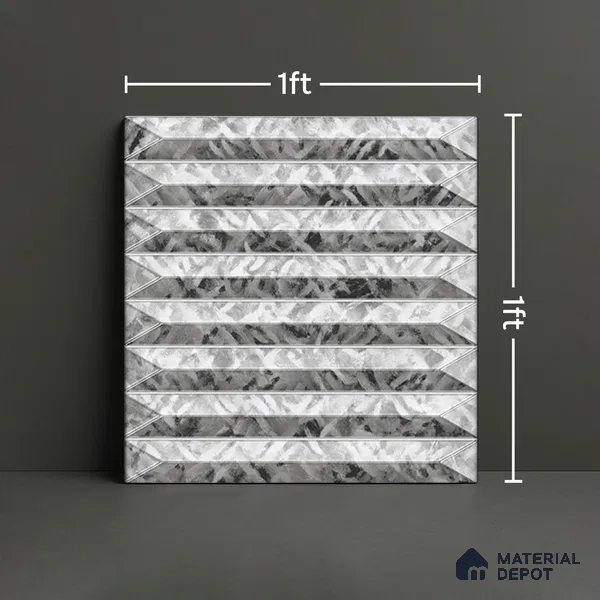 Faux Subway  Tile TL 07242 B Crayon 4004 Granula 1 ft x 1 ft Ceramic Matte Finish - 9 mm  | 2 mm Spacer is Mandatory | Please Expect a Slight Variation of Pattern (Sample)